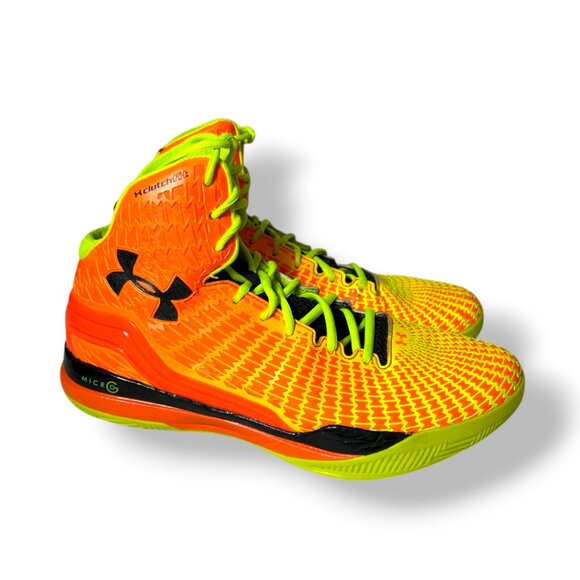 UNDER ARMOUR Men's 11.5 MICRO G DRIVE Clutch Fit Orange/Yellow/Black Basketball - Picture 5 of 11